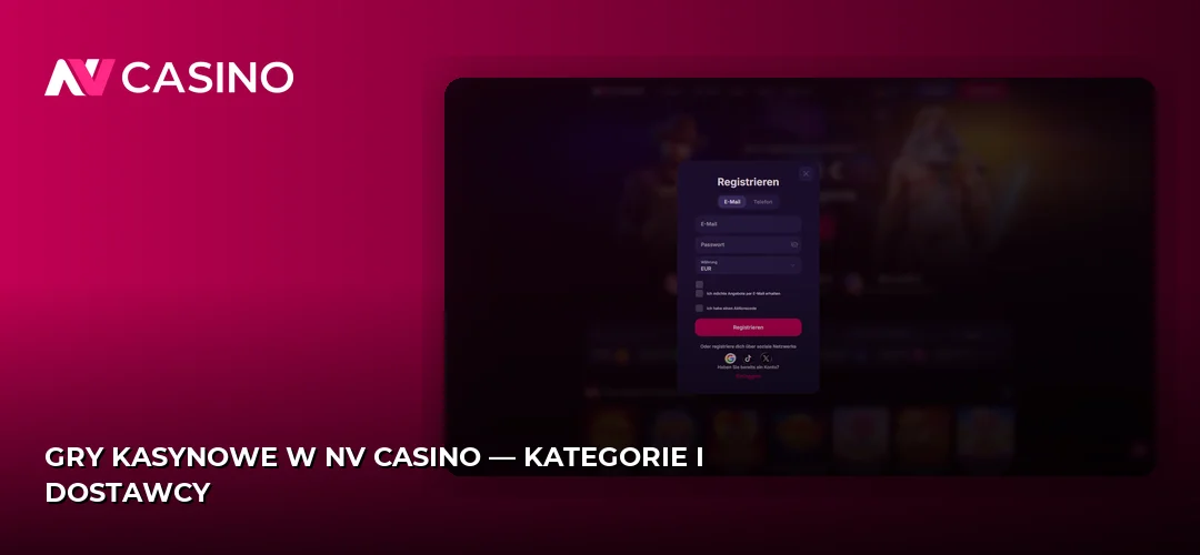 Gry kasynowe w NV Casino — kategorie i dostawcy
