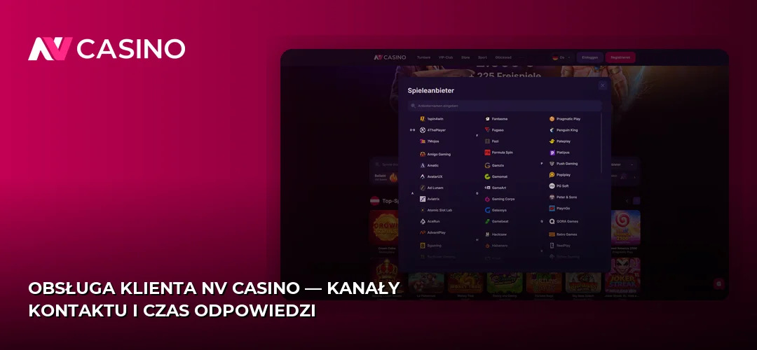 Obsługa klienta NV Casino — kanały kontaktu i czas odpowiedzi
