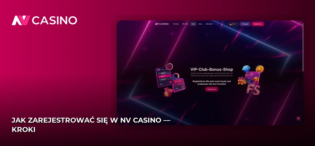 Jak zarejestrować się w NV Casino — kroki
